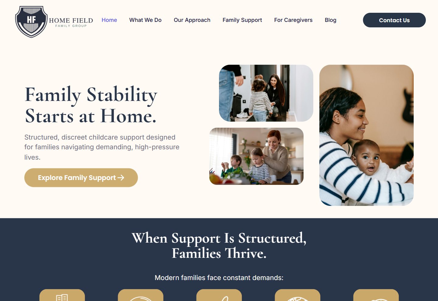 Homefield Family Group website