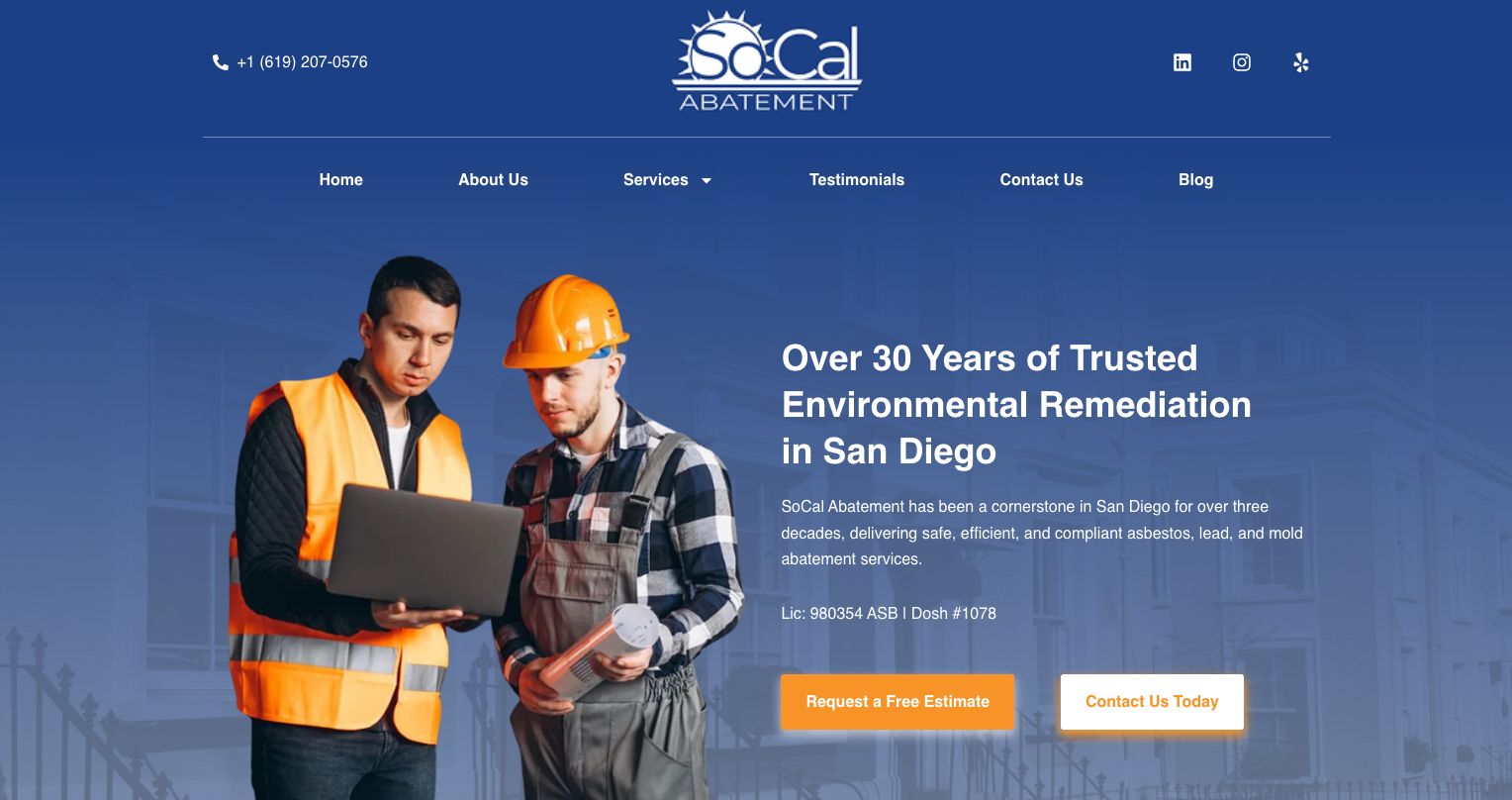 SoCal Abatement rebrand and website